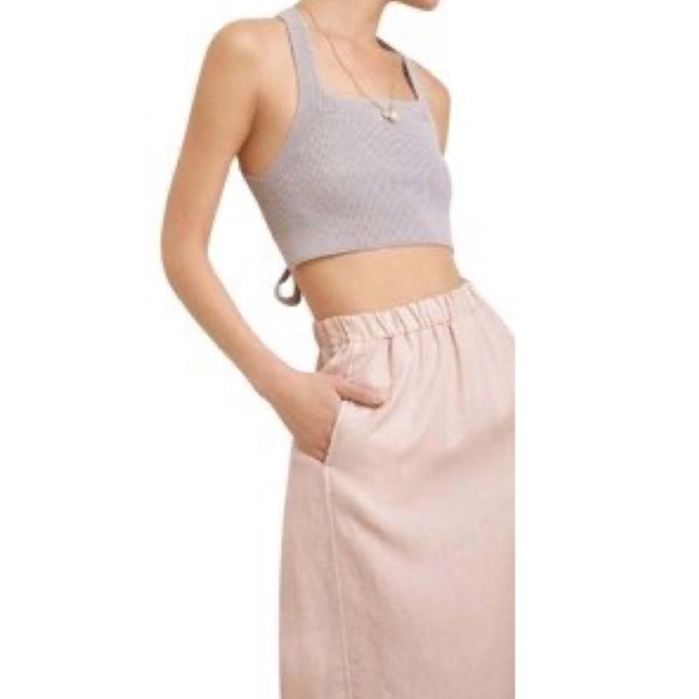 Wilfred for Aritzia Roanne Midi Skirt in Beige - Picture 1 of 5